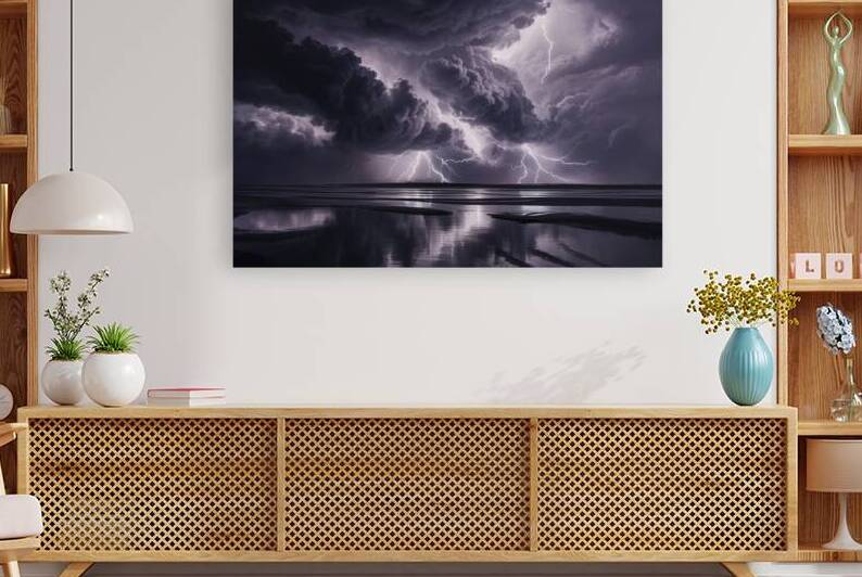 A captivating abstract background of a dark turbu by Stoica Lilian