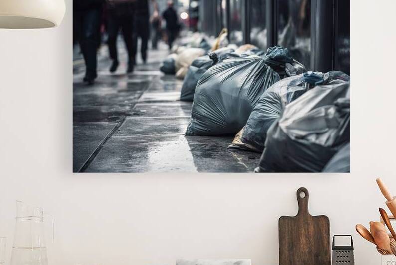 Close up garbage bags on the street 4 by Stoica Lilian