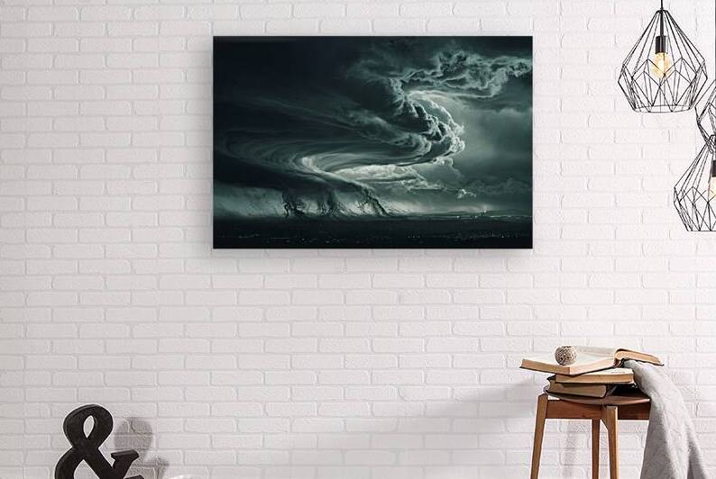 A dramatic and atmospheric background of a dark s by Stoica Lilian