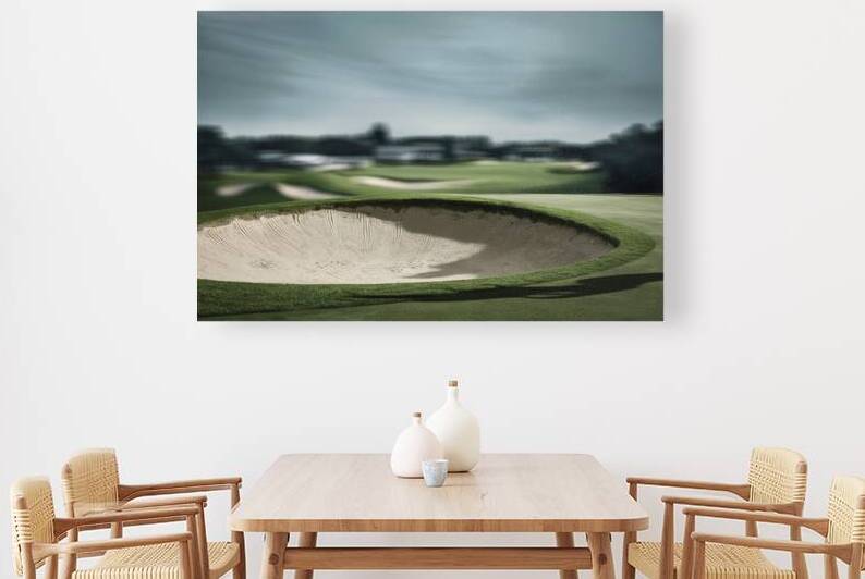 a sandpit bunker on a pristine golf course 1 by Stoica Lilian