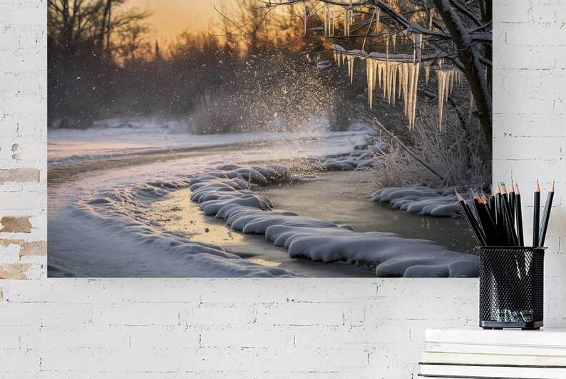 winter landscape abstract background 2 Reproduction