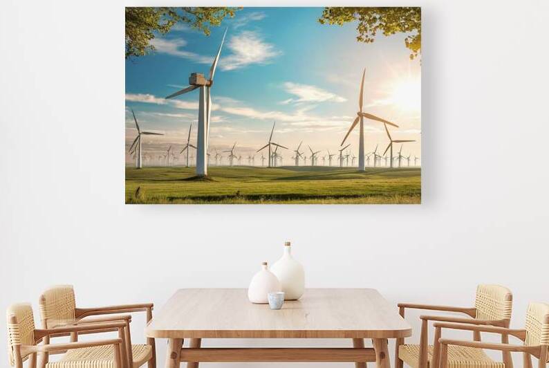 Windmill farm on a beautiful bright day  1 by Stoica Lilian