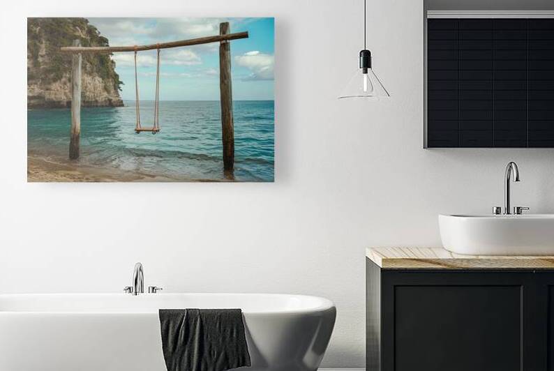 rope swing and  beautiful sea 2 by Stoica Lilian