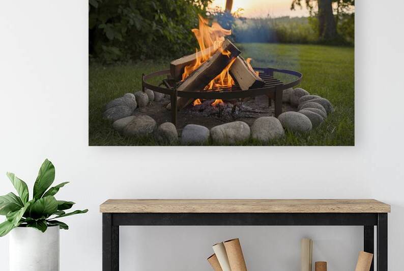 Wood burning in a grill in nature 1 by Stoica Lilian