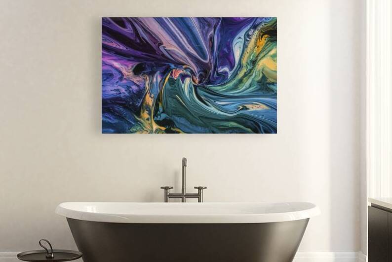 A captivating fluid painting abstract texture wal by Stoica Lilian
