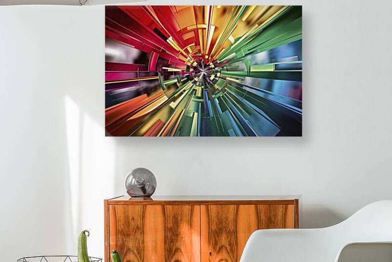 a harmonious blend of blurred colorful shapes and by Stoica Lilian