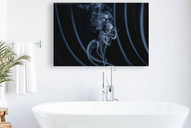 a swirling smoke pattern against a deep velvety b by Stoica Lilian
