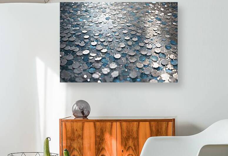 a textured surface adorned with sparkling silver by Stoica Lilian