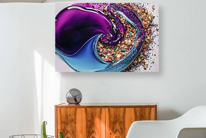 A vivid and abstract artistic composition featuri by Stoica Lilian