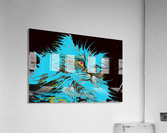 cat in turquoise Acrylic Print