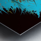 cat in turquoise Metal print