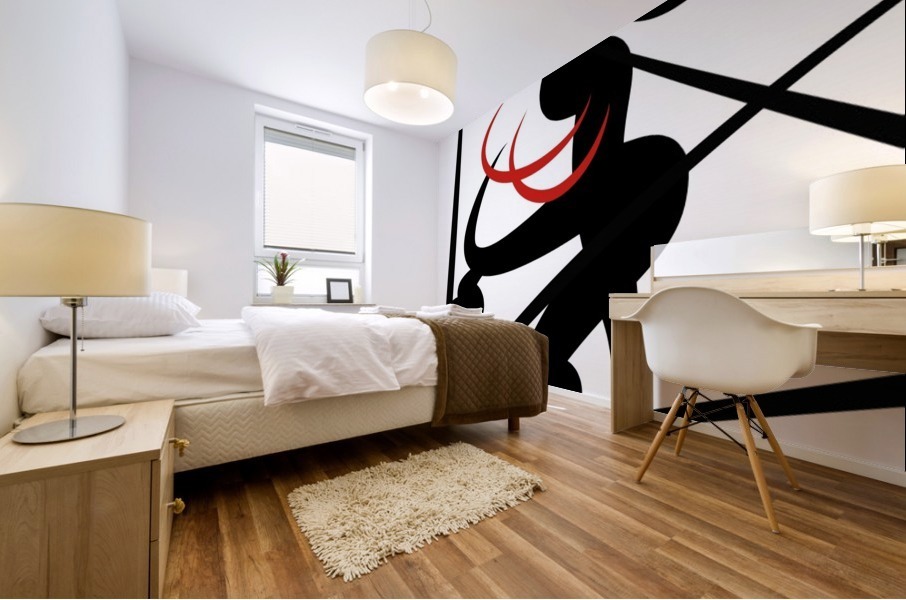one crazy lady Mural print