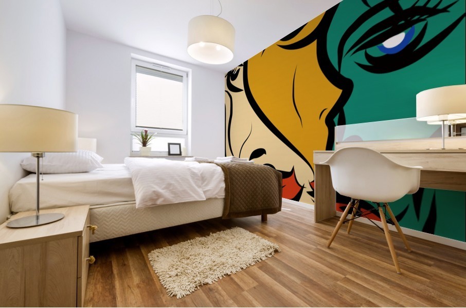 faces Mural print