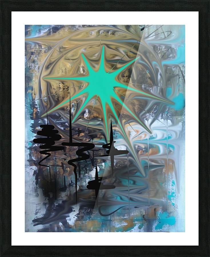 galactic fullmoon Picture Frame print