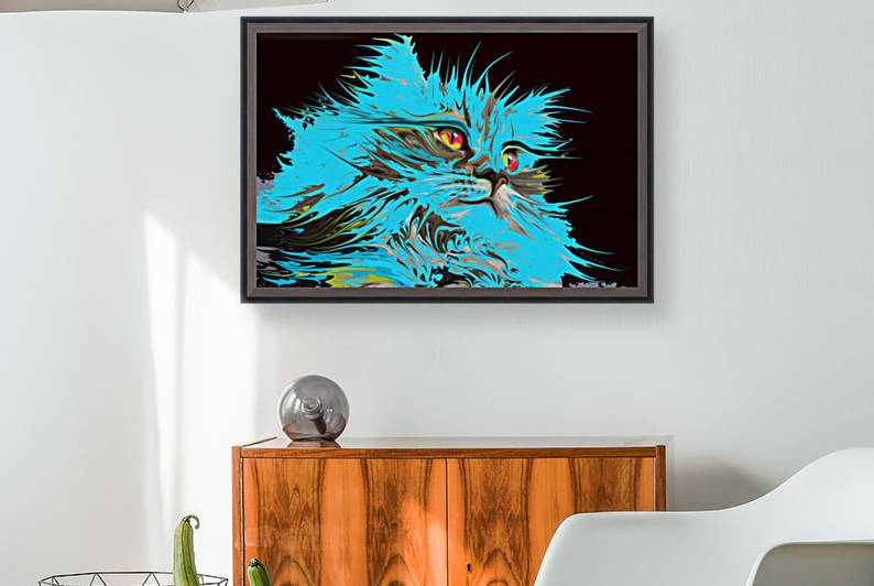 cat in turquoise by irma engelbrecht