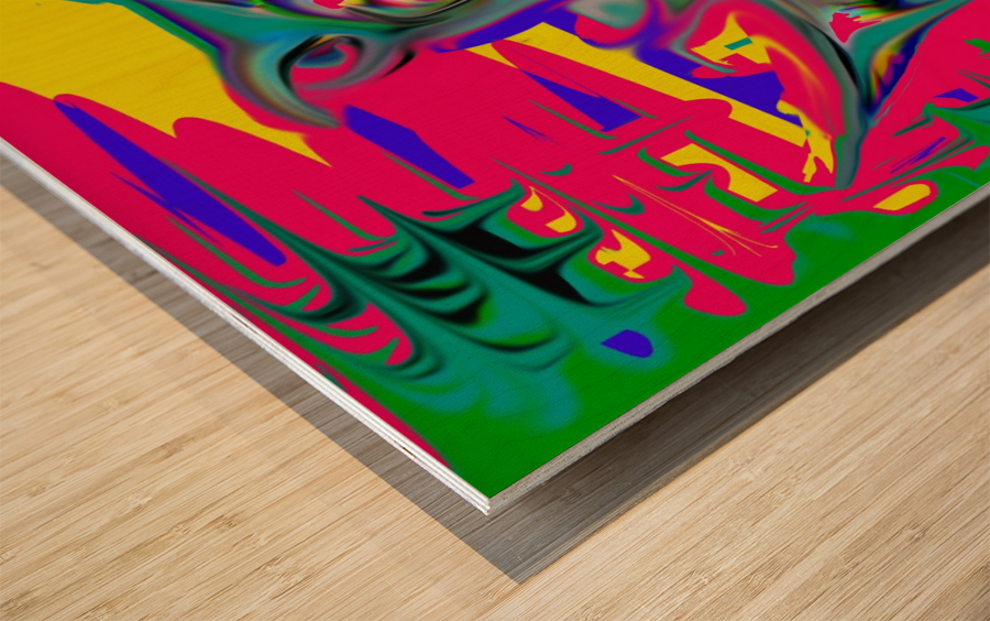 pop rhino Wood print
