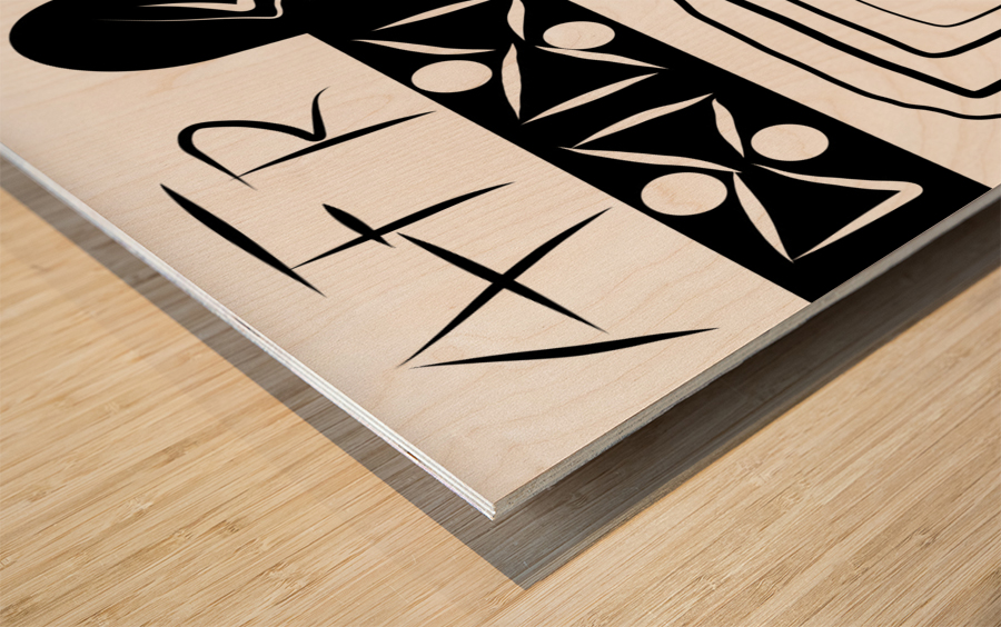 africa in patterns Wood print