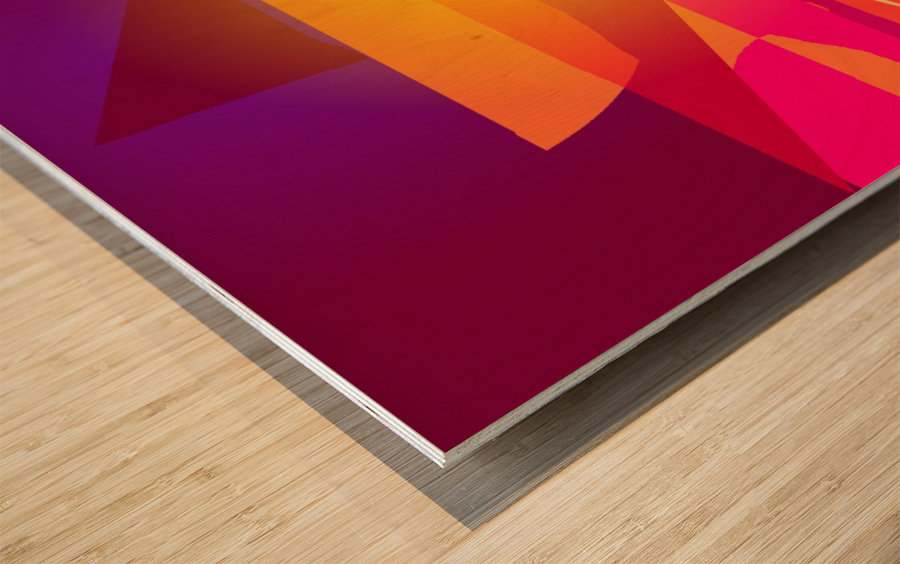 transparent sunset Wood print