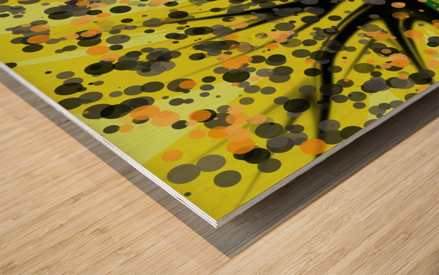 falling leaves Wood print