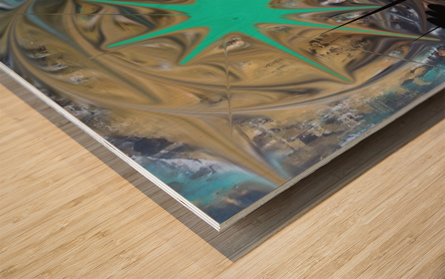 galactic fullmoon Wood print