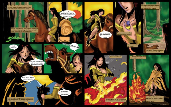 He Tells Her of the Dark Times That Come 2x1 Complete Original Art from A Daughter of Kings the Ruin Mist Graphic Novel Limited Edition Celebrating The Tragic Love Story from the Books by Robert Stanek Digital Download