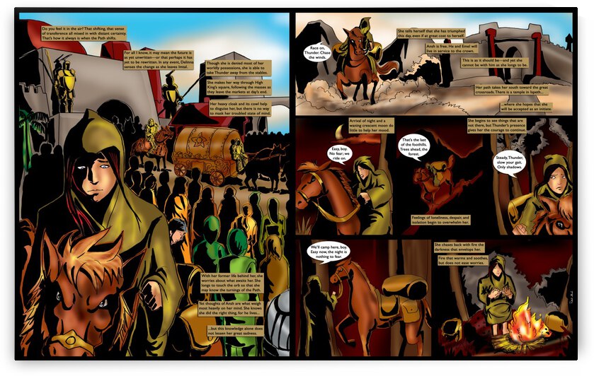 Feelings of loneliness despair and isolation begin to overwhelm her 2x1 Complete Original Art from A Daughter of Kings the Ruin Mist Graphic Novel Limited Edition Celebrating The Tragic Love Story from the by Robert Stanek