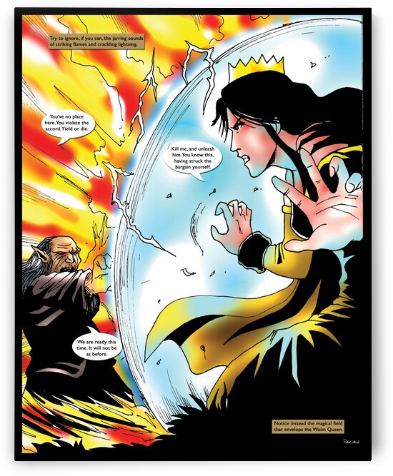 Notice Instead the Magical Field that Envelops the Queen 1 of 2 Original Art from A Daughter of Kings the Ruin Mist Graphic Novel Limited Edition Celebrating The Tragic Love Story from the Books by Robert Stanek