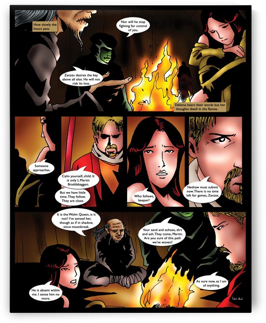 Serve Now or All Will Be Undone 1 of 2 Original Art from A Daughter of Kings the Ruin Mist Graphic Novel Limited Edition Celebrating The Tragic Love Story from the Books by Robert Stanek by Robert Stanek