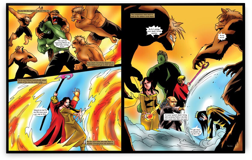 The Companions Meet Back to Back 2x1 Complete Original Art from A Daughter of Kings the Ruin Mist Graphic Novel Limited Edition Celebrating The Tragic Love Story from the Books by Robert Stanek by Robert Stanek