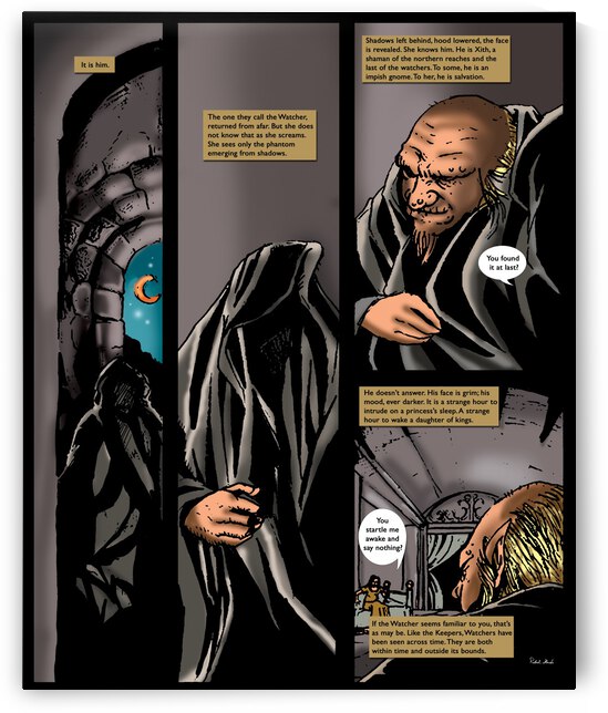 The Watcher Returns 2 of 2 Original Art from A Daughter of Kings the Ruin Mist Graphic Novel Limited Edition Celebrating The Tragic Love Story from the Books by Robert Stanek by Robert Stanek