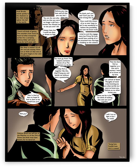 Young Love Foolish Love 1 of 2 Original Art from A Daughter of Kings the Ruin Mist Graphic Novel Limited Edition Celebrating The Tragic Love Story from the Books by Robert Stanek by Robert Stanek