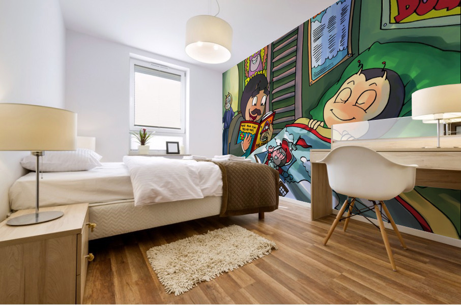 Bedtime stories - Bugville Critters Mural print