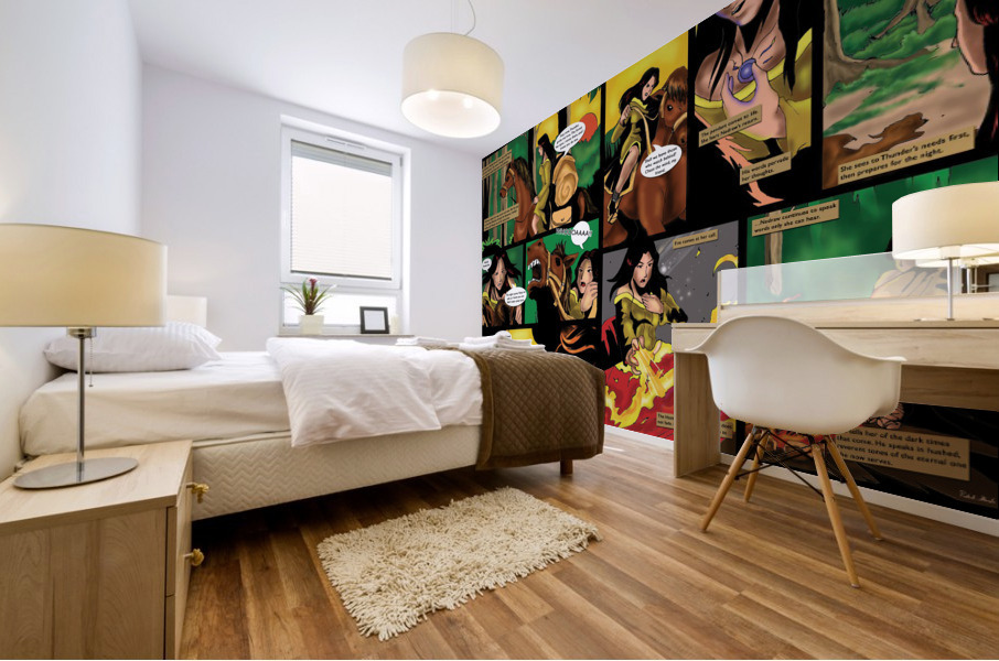 He Tells Her of the Dark Times That Come 2x1 Complete Original Art from A Daughter of Kings the Ruin Mist Graphic Novel Limited Edition Celebrating The Tragic Love Story from the Books by Robert Stanek Mural print