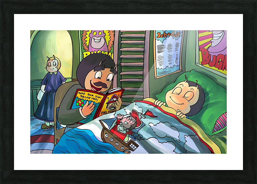Bedtime stories - Bugville Critters Picture Frame print