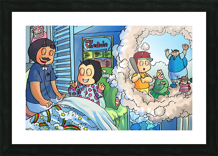 Baseball dreams - Bugville Critters Picture Frame print