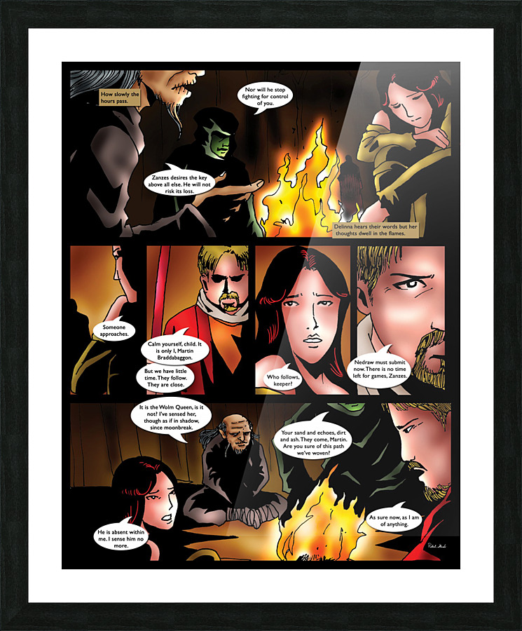 Serve Now or All Will Be Undone 1 of 2 Original Art from A Daughter of Kings the Ruin Mist Graphic Novel Limited Edition Celebrating The Tragic Love Story from the Books by Robert Stanek Picture Frame print