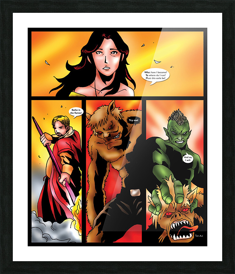 Notice Instead the Magical Field that Envelops the Queen 2 of 2 Original Art from A Daughter of Kings the Ruin Mist Graphic Novel Limited Edition Celebrating The Tragic Love Story from the Books Picture Frame print