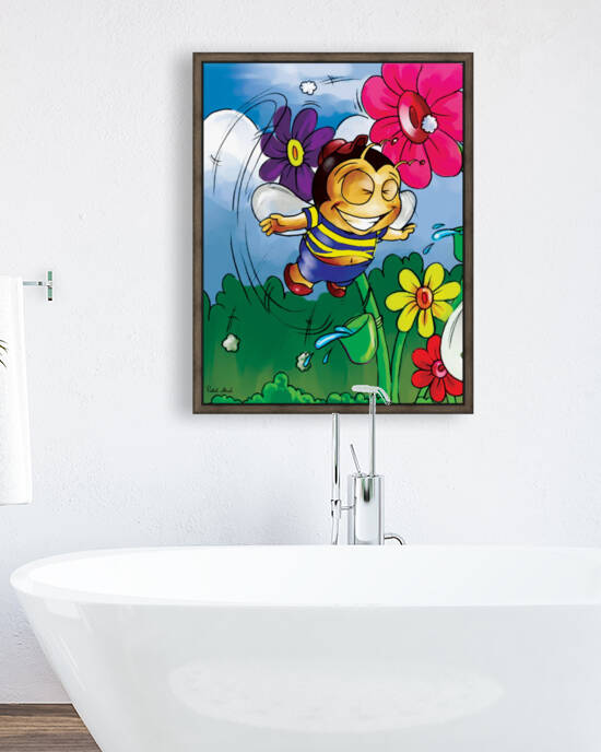 Happiness - Flower Power Buster Bee by Robert Stanek