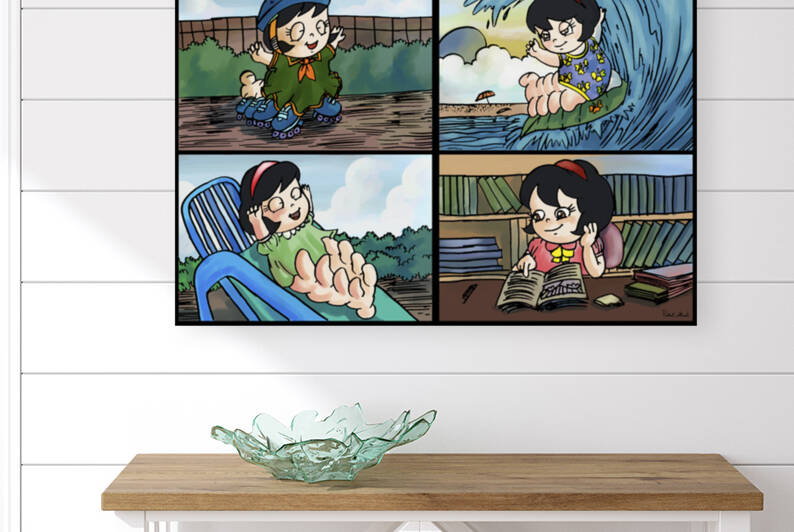 Sarah the Silkworm in Action   4 panel Favorites for Kids Room and Nursery   Bugville Critters by Robert Stanek