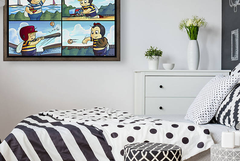 Buster the Bee on the Go   4 panel Favorites for Kids Room and Nursery   Bugville Critters by Robert Stanek