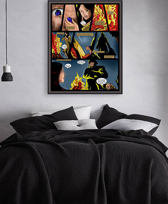 Fire Rages Envelopes and Seeks All 1 of 2 Original Art from A Daughter of Kings the Ruin Mist Graphic Novel Limited Edition Celebrating The Tragic Love Story from the Books by Robert Stanek by Robert Stanek