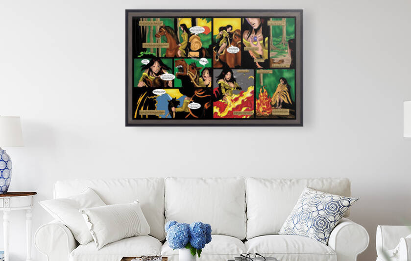 He Tells Her of the Dark Times That Come 2x1 Complete Original Art from A Daughter of Kings the Ruin Mist Graphic Novel Limited Edition Celebrating The Tragic Love Story from the Books by Robert Stanek by Robert Stanek