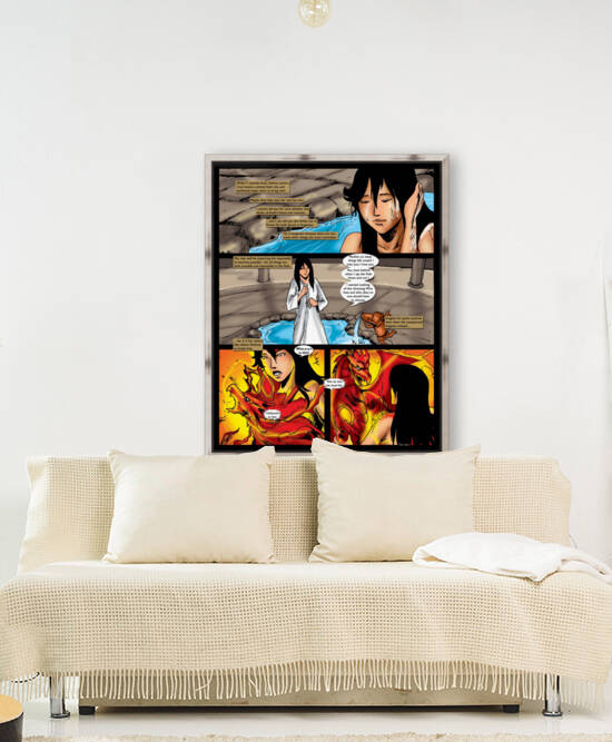 Fire Envelops Devours and Takes All 1 of 2 Original Art from A Daughter of Kings the Ruin Mist Graphic Novel Limited Edition Celebrating The Tragic Love Story from the Books by Robert Stanek by Robert Stanek