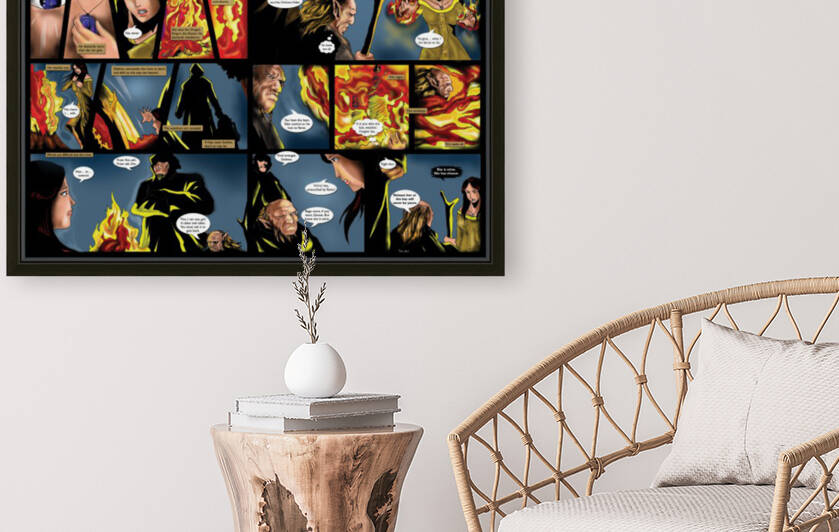 Fire Rages Envelopes and Seeks All 2x1 Complete Original Art from A Daughter of Kings the Ruin Mist Graphic Novel Limited Edition Celebrating The Tragic Love Story from the Books by Robert Stanek by Robert Stanek