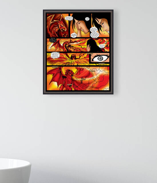 Fire Envelops Devours and Takes All 2 of 2 Original Art from A Daughter of Kings the Ruin Mist Graphic Novel Limited Edition Celebrating The Tragic Love Story from the Books by Robert Stanek by Robert Stanek