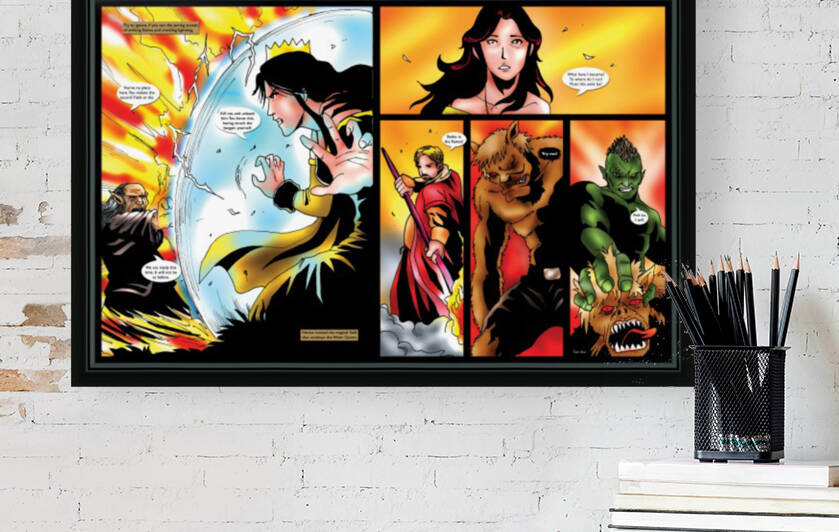 Notice Instead the Magical Field that Envelops the Queen 2x1 Complete Original Art from A Daughter of Kings the Ruin Mist Graphic Novel Limited Edition Celebrating The Tragic Love Story from the Books by Robert Stanek
