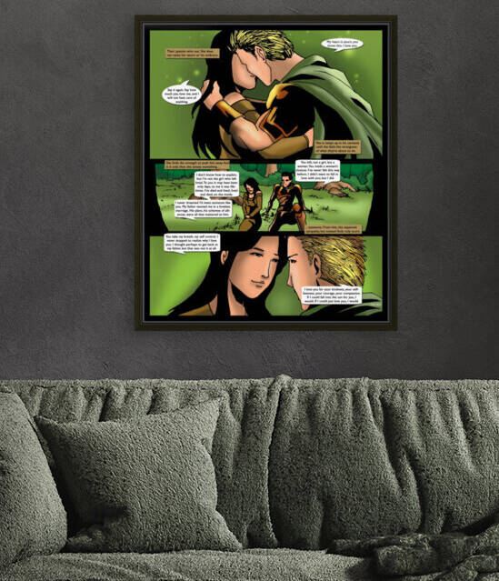 Their Passion Wins Out 1 of 2 Complete Original Art from A Daughter of Kings the Ruin Mist Graphic Novel Limited Edition Celebrating The Tragic Love Story from the Books by Robert Stanek by Robert Stanek