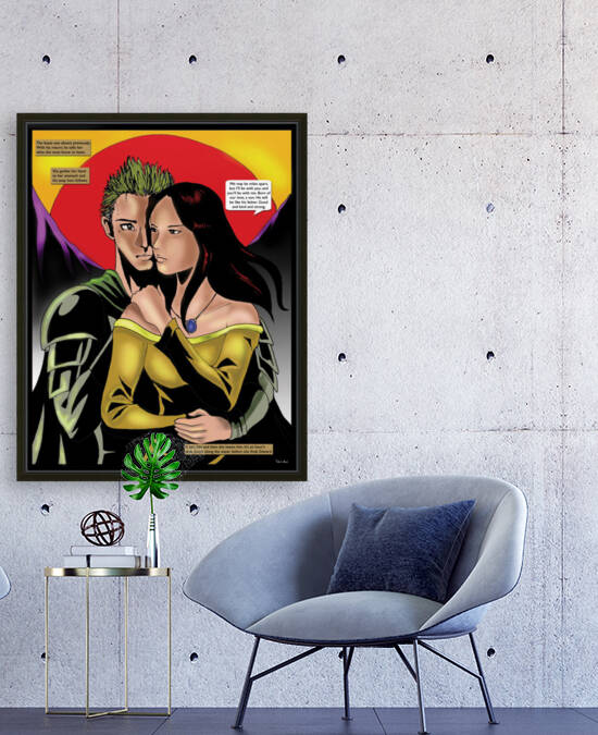 We May Be Miles Apart but I Will Always Be With You 2 of 2 Original Art from A Daughter of Kings the Ruin Mist Graphic Novel Limited Edition Celebrating The Tragic Love Story from the Books by Robert Stanek