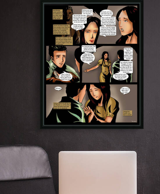 Young Love Foolish Love 1 of 2 Original Art from A Daughter of Kings the Ruin Mist Graphic Novel Limited Edition Celebrating The Tragic Love Story from the Books by Robert Stanek by Robert Stanek