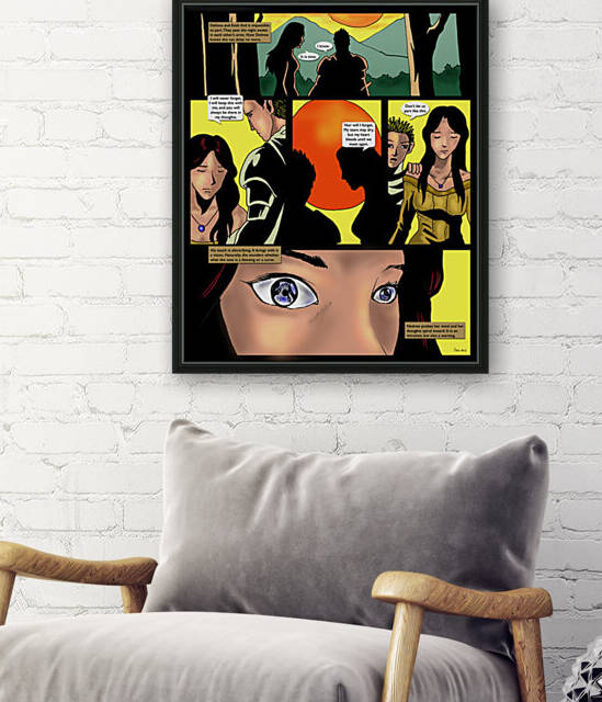We May Be Miles Apart but I Will Always Be With You 1 of 2 Original Art from A Daughter of Kings the Ruin Mist Graphic Novel Limited Edition Celebrating The Tragic Love Story from the Books by Robert Stanek